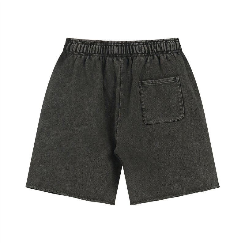 Men's Casual Shorts Manufacturer - OEM Batik Washed Terry 100% Cotton Quick Dry Loose Bermuda Shorts