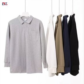 Men's Golf T-Shirt Manufacturer - High Polyester Long Sleeves XL Anti-Wrinkle Printed Button Tee
