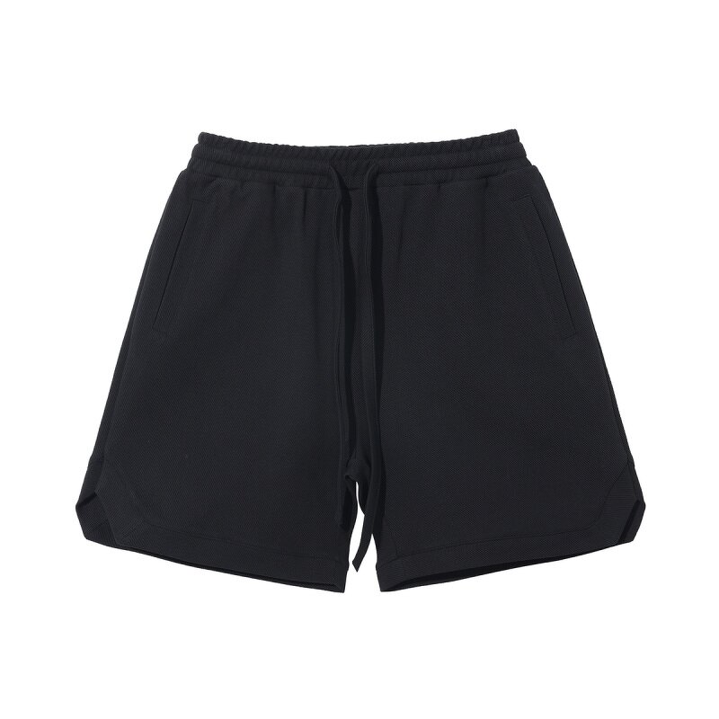 Men's Retro Shorts Manufacturer - OEM Custom Logo High Street Hip Hop Quarter Pocket Cotton Shorts