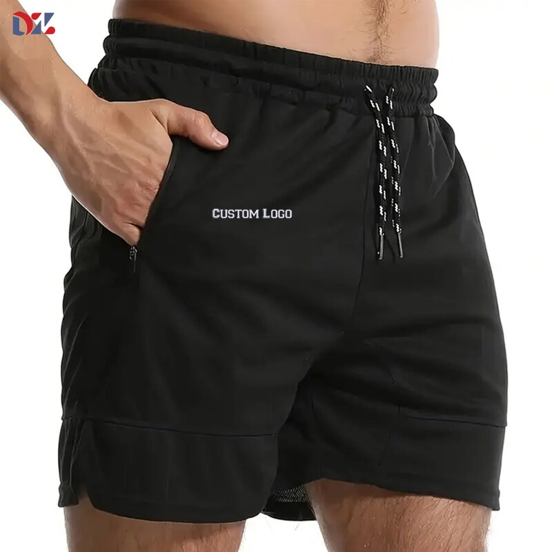 Men's Sports Shorts Manufacturer - OEM Polyester Knee Length Breathable Basketball Gym Pocket Shorts