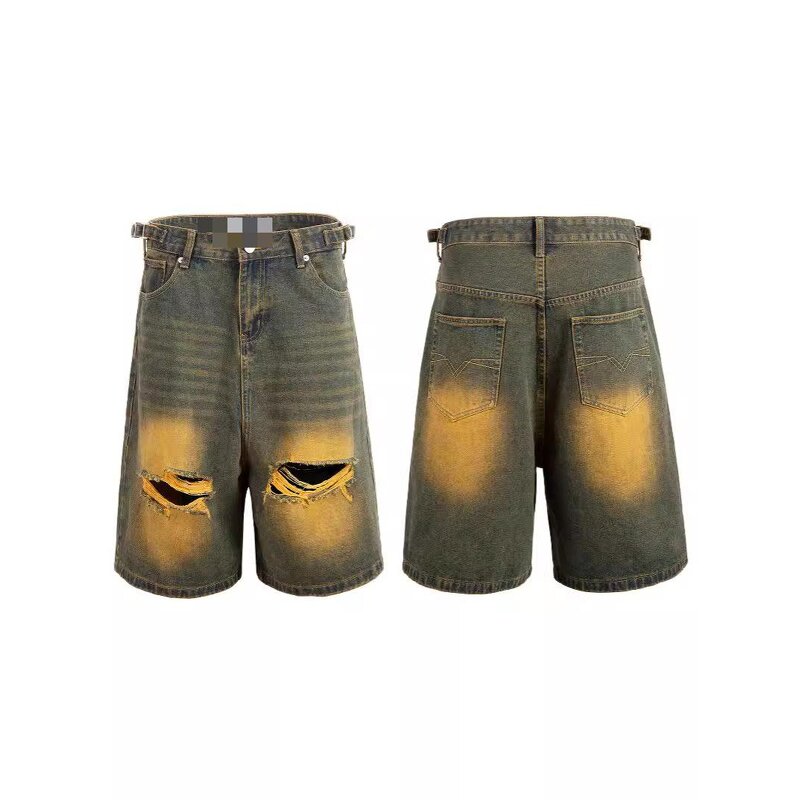 Men's Jeans Shorts Manufacturer - Factory Custom Design 100%cotton High Street Style Low Moq Denim Short