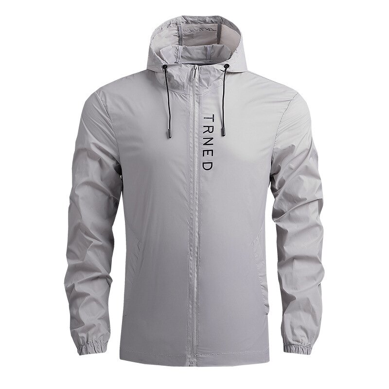 Men's Windbreaker Jacket Manufacturer - Custom Logo Casual Lightweight Sun Protection Ice Silk Hooded Outwear