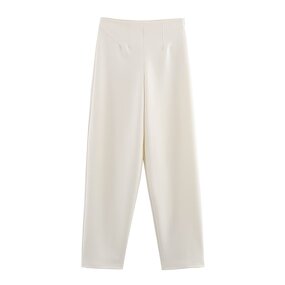 Women's Trousers Manufacturer - Spring New Chic Double-faced Cloth Pants Vintage High Waist Female Casual Pants