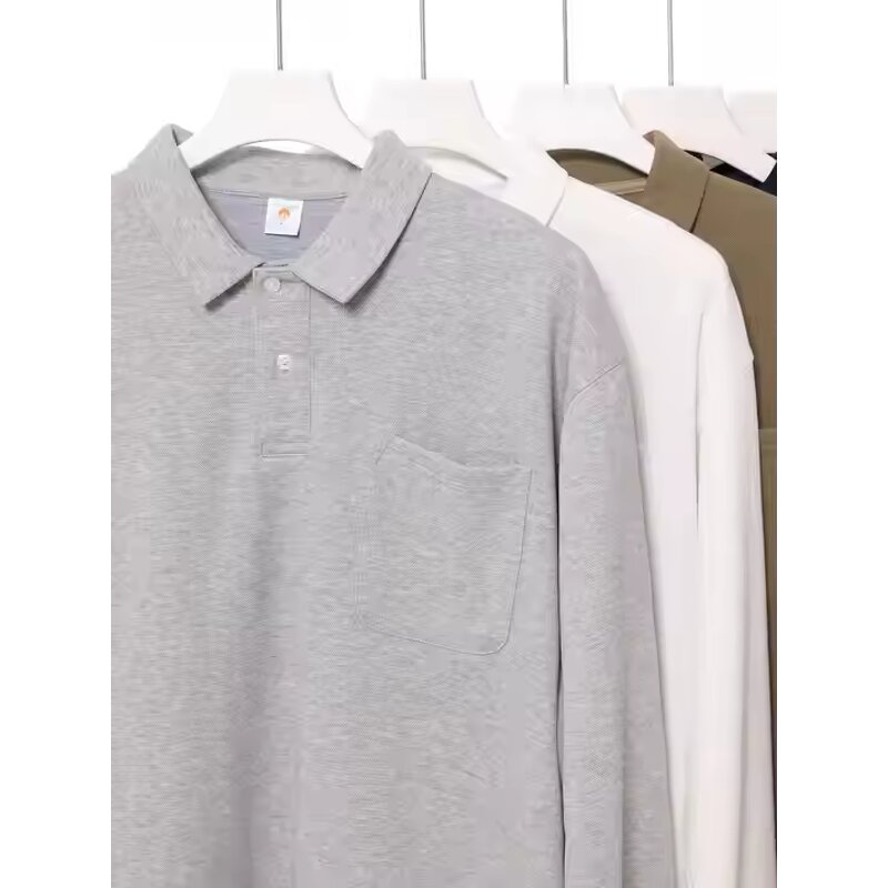 Men's Golf T-Shirt Manufacturer - High Polyester Long Sleeves XL Anti-Wrinkle Printed Button Tee