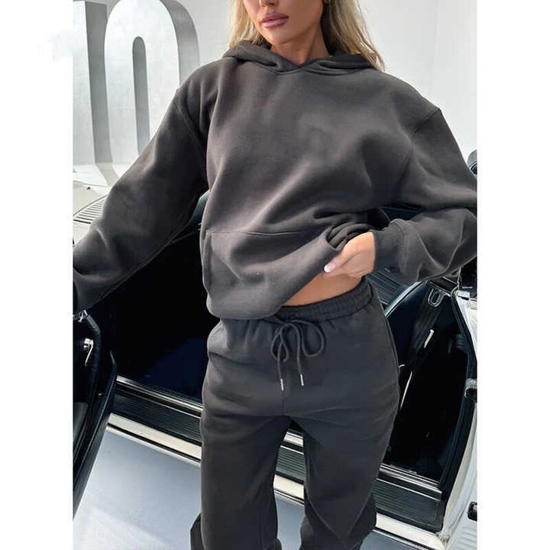 Women's Two-piece Set Manufacturer - Custom Y2k Streetwear Long Fitness Joggers Pants and Sweatpants Tracksuits