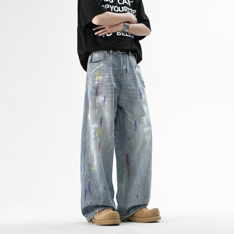 Women's Wide Leg Jeans Manufacturer - New High Waisted Slimming Straight-Leg Trendy Denim Trousers