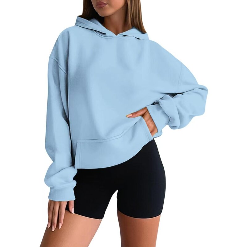 Women's Pullover Hoodie Manufacturer - Organic Cotton Custom High Quality Pull-over Femme Sweatshirt