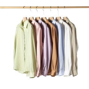 Men's Business Shirt Manufacturer - Slim Striped Cotton Linen Long Sleeve Half-Open Stand Collar Shirt