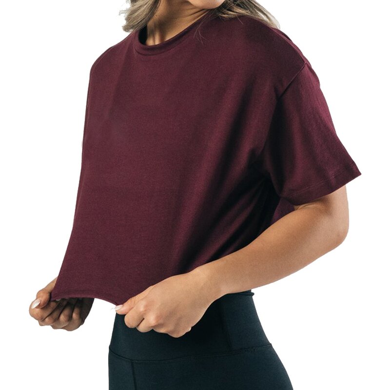 Women's Crop Top Manufacturer - Oem Custom Logo Quick Dry Loose Breathable Gym Yoga Sport Sexy Tee
