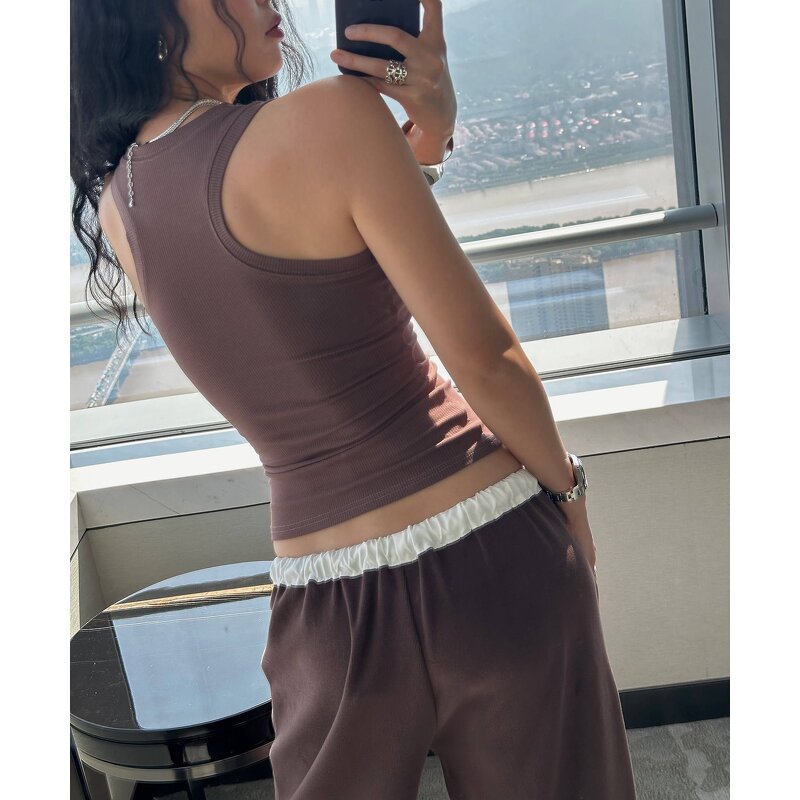 Women's Ribbed Tank Top Manufacturer - Custom Wholesale High Quality Solid Cotton Crop Top for Women