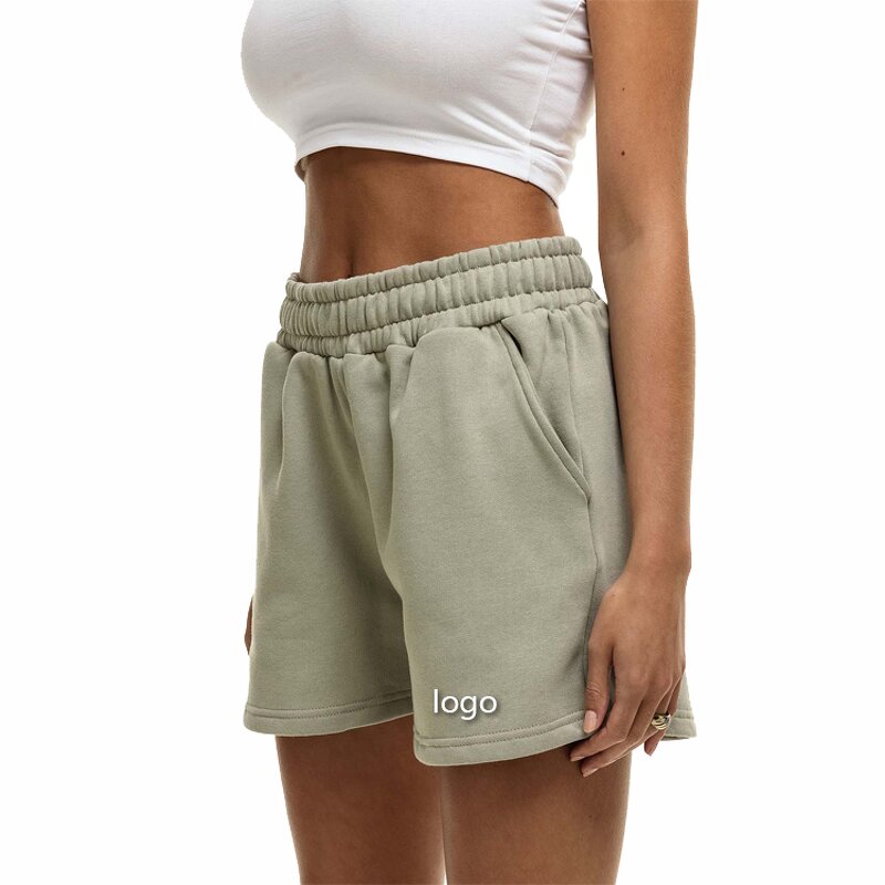 Women's Running Shorts Manufacturer - New Design Cotton Wholesale Casual Acid Wash Jogging Sport Shorts