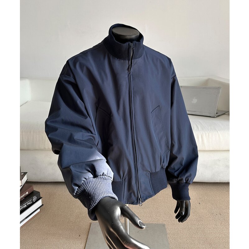 Men's Satin Jacket Manufacturer - Custom Streetwear Blank Polyester Oversized Unisex Zipper Plus Size Coat