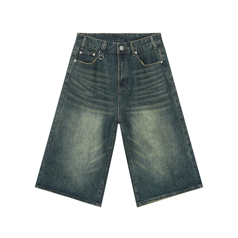 Men's Baggy Jeans Shorts Manufacturer - Hot Sale Summer High Quality Dark Denim Jorts for Men