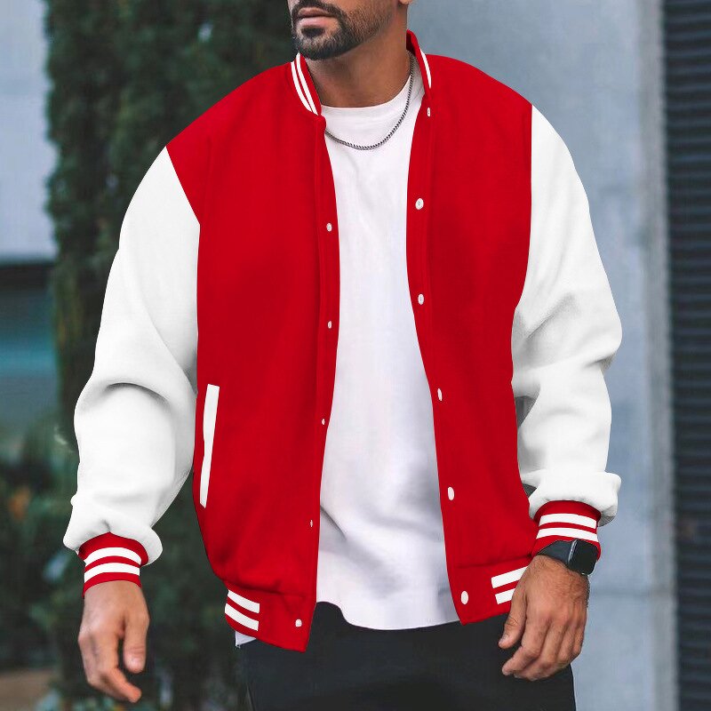 Men's Baseball Jacket Manufacturer - US Size Plus Size Winter Warm Letterman Logo Custom Jacket