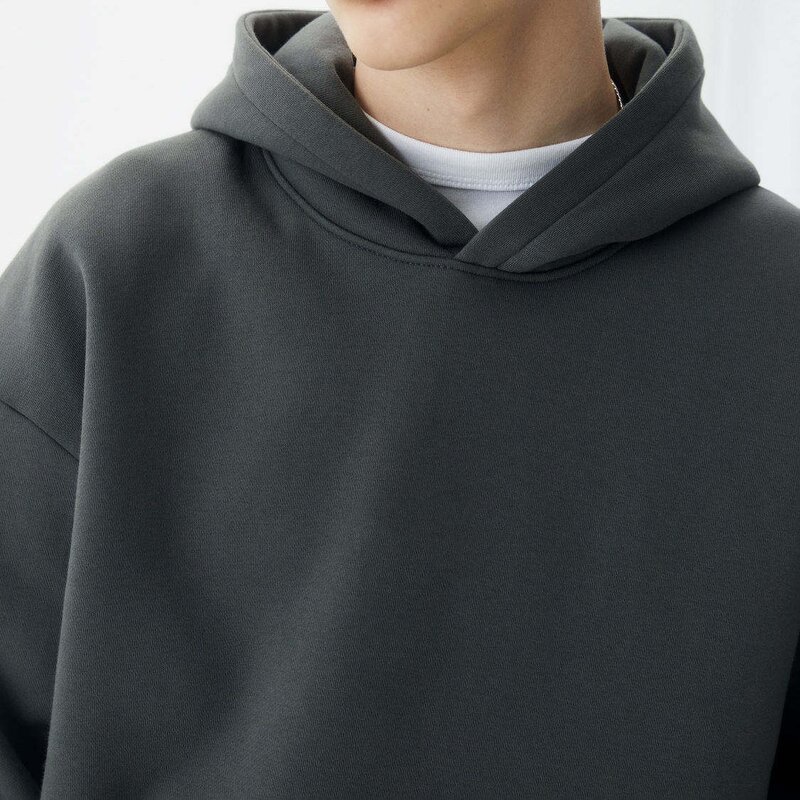 Men's Fleece Hoodie Manufacturer - 350G Plain Blank Oversize Winter Pullover