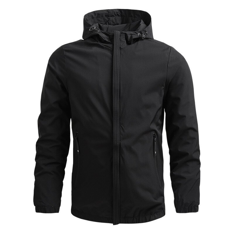 Men's Hooded Jacket Manufacturer - Custom Logo High Quality Autumn Windproof Zipper Vintage Jacket