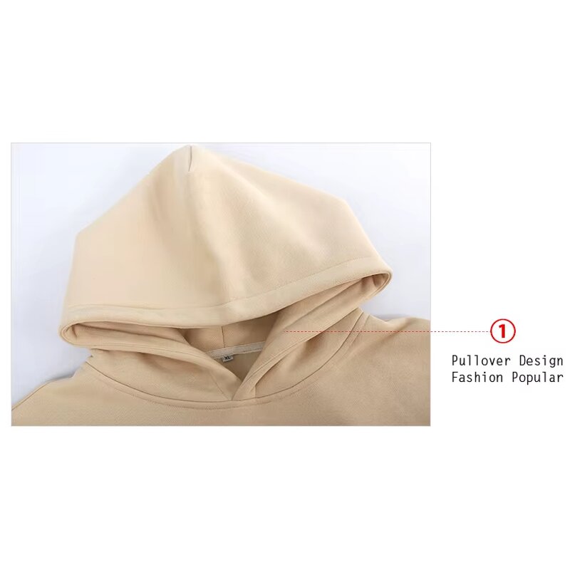 Men's Cotton Hoodie Manufacturer - Custom Print Embroidery Stand Collar French Terry Spring Top