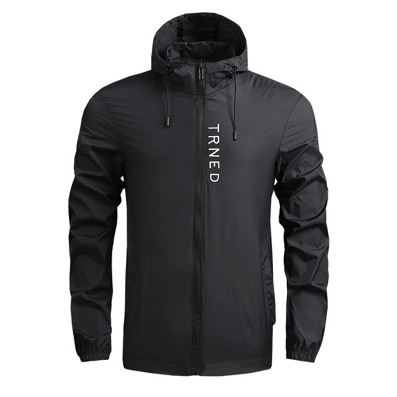 Men's Windbreaker Jacket Manufacturer - Custom Logo Casual Lightweight Sun Protection Ice Silk Hooded Outwear