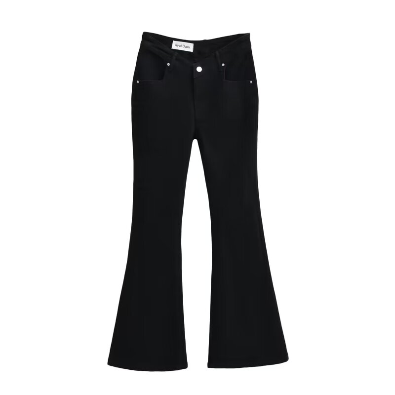 Women's Micro-flared Jeans Manufacturer - New Retro Low-rise Stretch Mopping Pants Washed Skinny Denim Pants