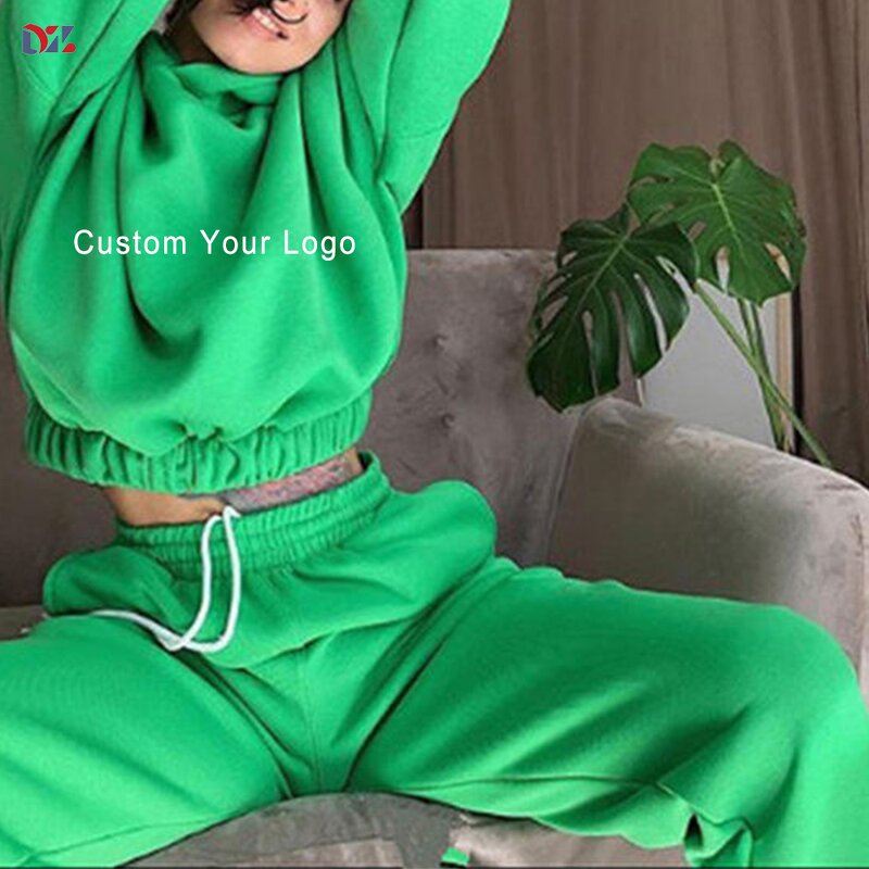 Women's Tracksuit Manufacturer - Oem Wholesale Custom Colorful Casual Pullover Knee Hoodie Essential Eco Set