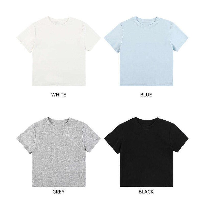 Women's T-Shirt Manufacturer - Custom Letter Slim Fit Cotton Summer Short Sleeve Crop Top