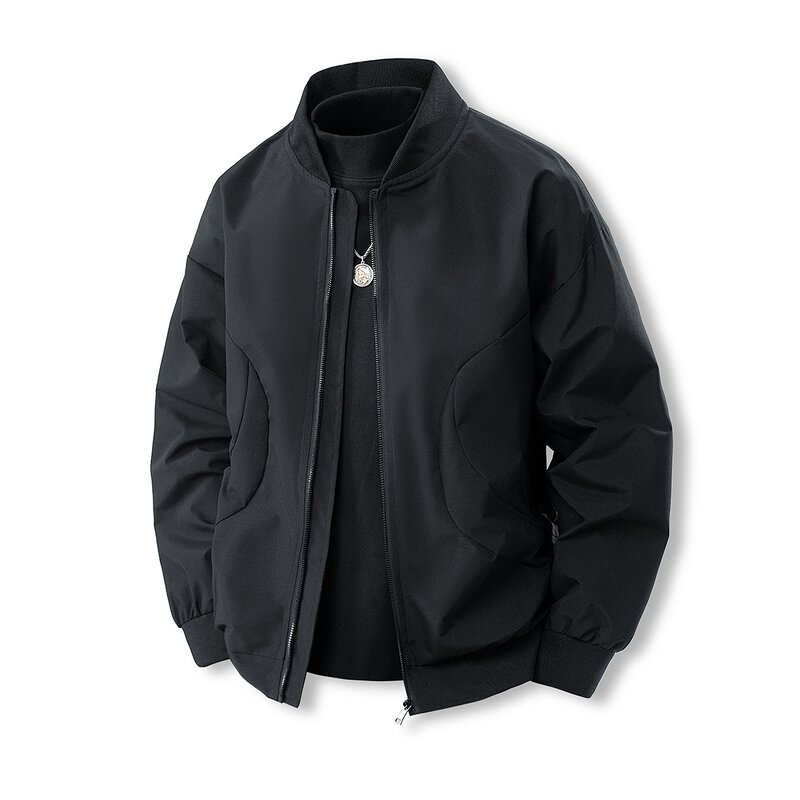 Unisex College Jacket Manufacturer - Spring Baseball Collar Custom Logo Windbreaker Plain College Jacket