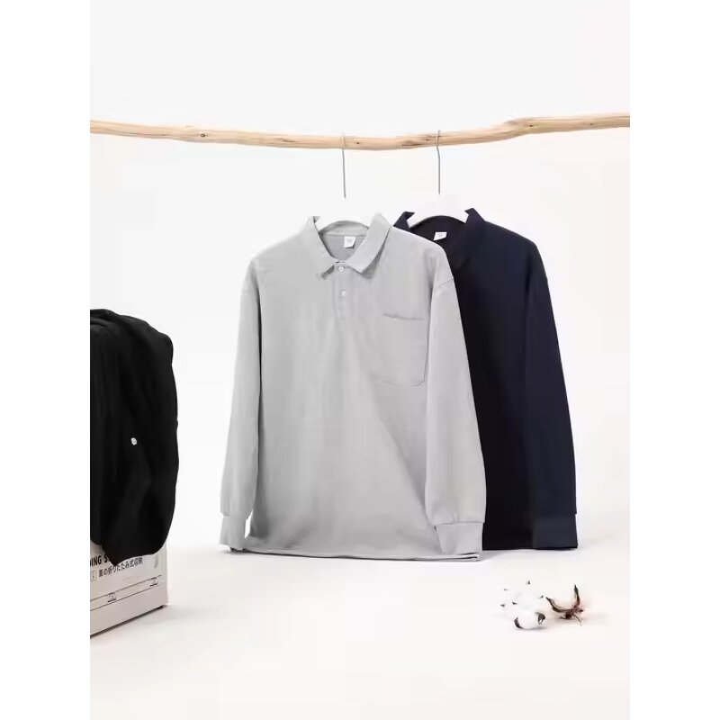 Men's Golf T-Shirt Manufacturer - High Polyester Long Sleeves XL Anti-Wrinkle Printed Button Tee