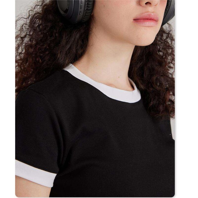 Women's Crop Top Manufacturer - Wholesale Casual Custom Logo Print Embroidery Spandex Blend T-Shirts