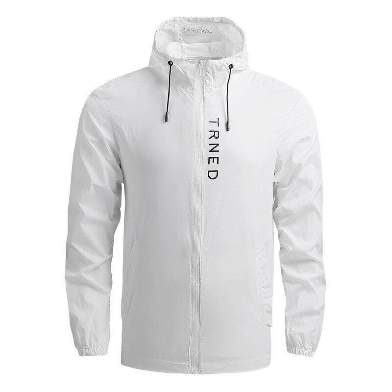 Men's Windbreaker Jacket Manufacturer - Custom Logo Casual Lightweight Sun Protection Ice Silk Hooded Outwear