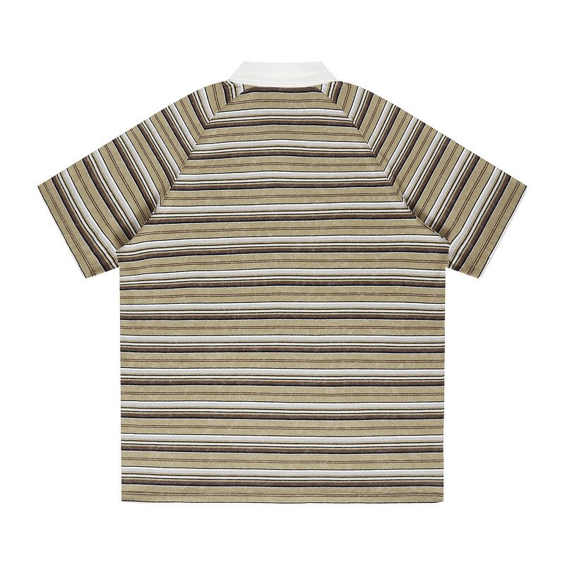 Men's Striped T-Shirt Manufacturer - OEM 280gsm 100% Cotton Classic Stripe Neck Eco-Friendly Breathable Tee