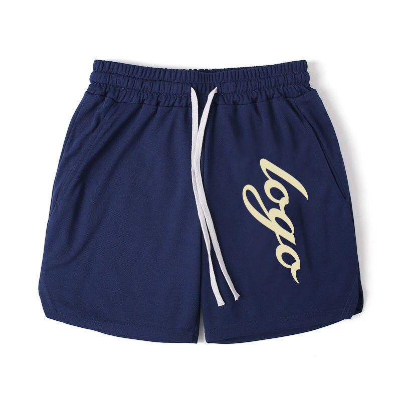 Men's Running Shorts Manufacturer - Custom Wholesale Polyester Silicone Logo Mesh Basketball Gym Shorts