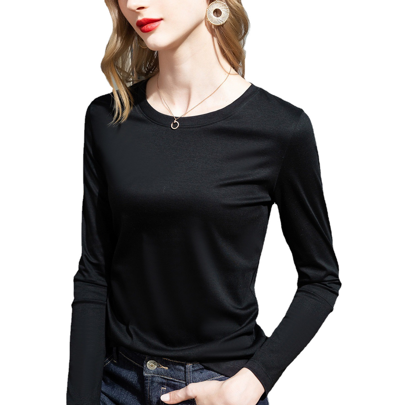 Women's Long Sleeve T-shirt Manufacturer - Slim Fit Anti-Pilling Cotton Compression Custom Tight Digital Print Tee