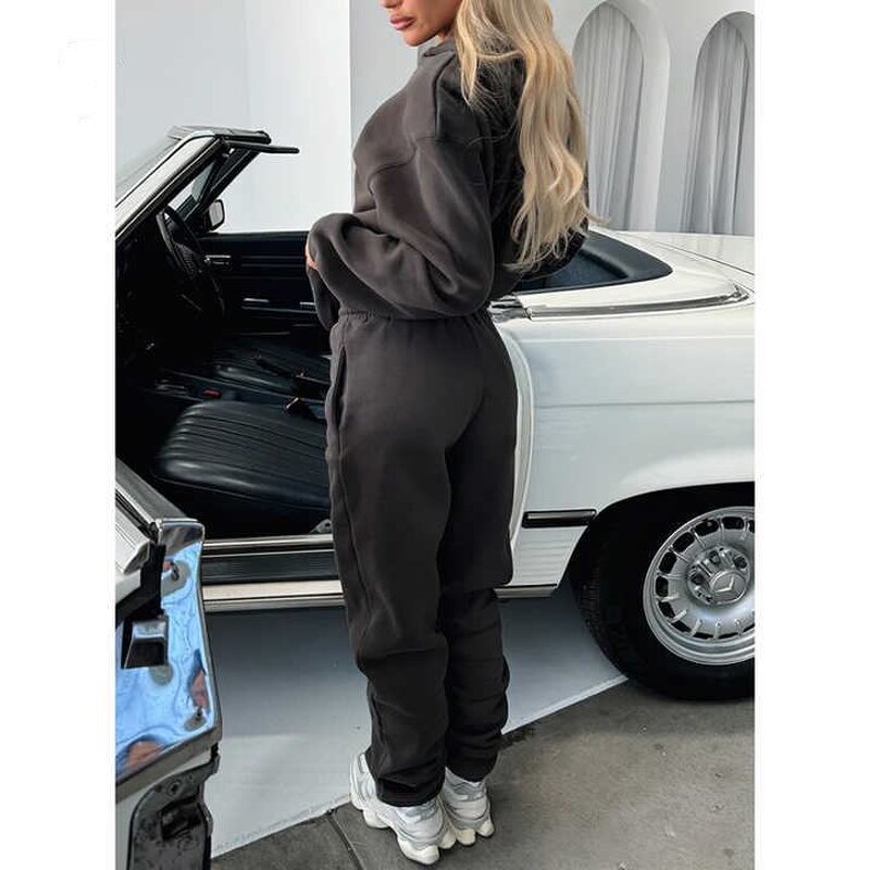 Women's Two-piece Set Manufacturer - Custom Y2k Streetwear Long Fitness Joggers Pants and Sweatpants Tracksuits