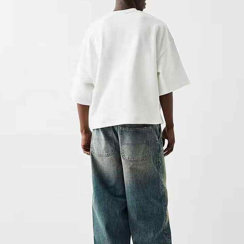 Men's T-Shirt Manufacturer - 100% Cotton Knitted Boxy Streetwear Heavyweight Quick Dry Tee