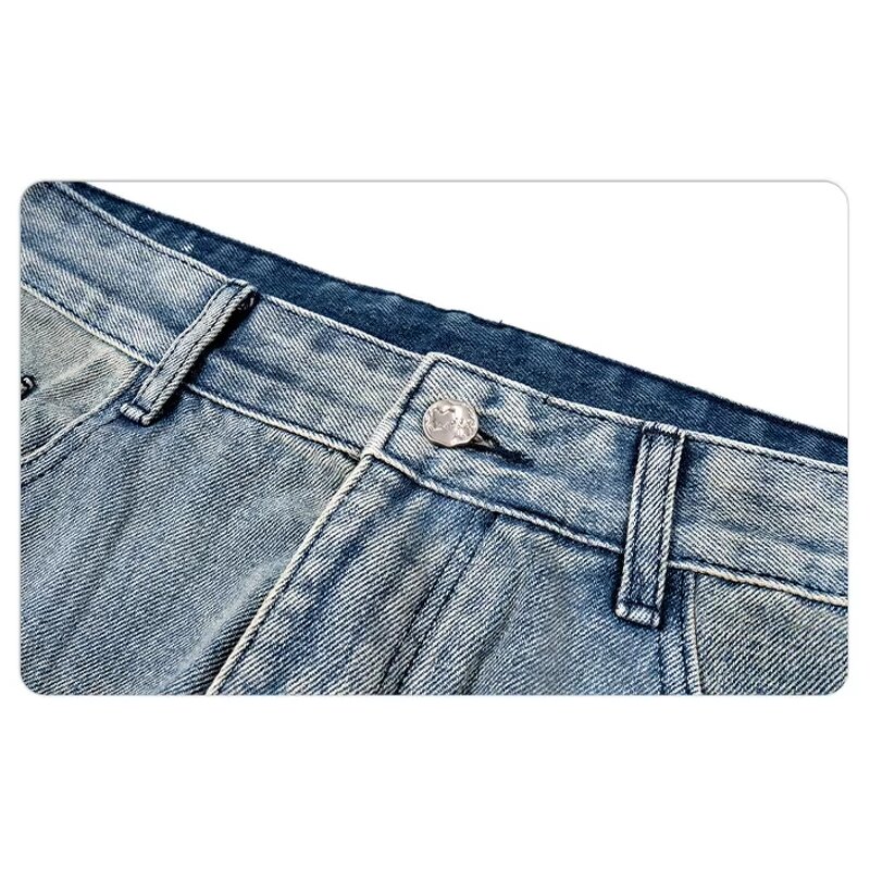 Men's Cargo Jeans Manufacturer - Custom High Quality Distressed Wide Leg Baggy Autumn Print Streetwear Pants