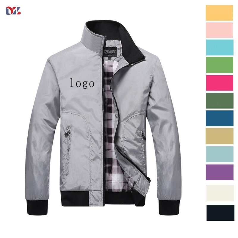 Men's Bomber Jacket Manufacturer - Custom Logo Casual Outdoor Sportswear Stand Collar Business Jacket
