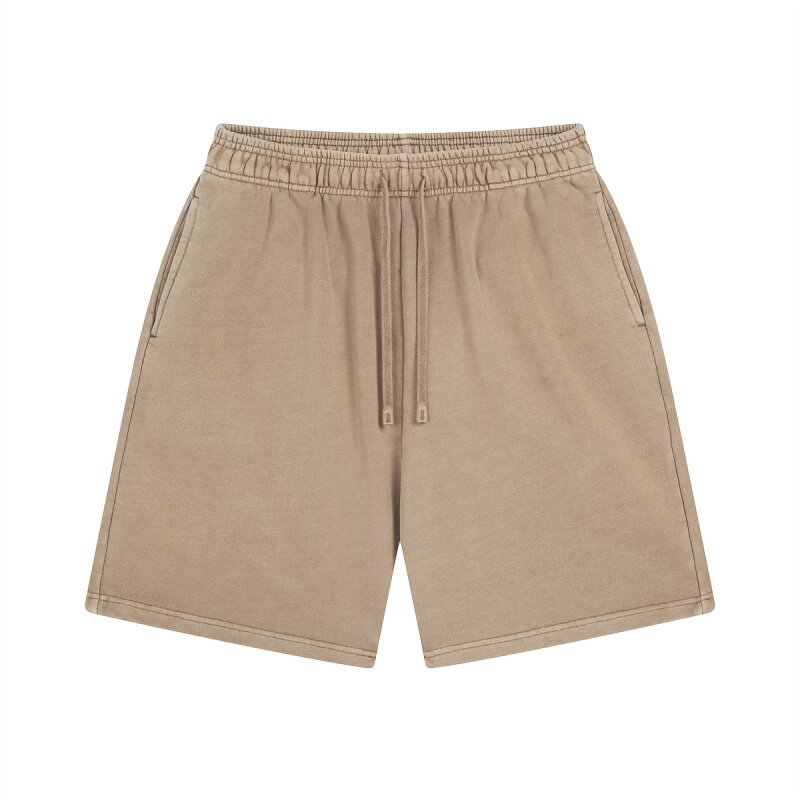 Men's Casual Shorts Manufacturer - Summer 330gsm Waffle Cotton Breathable Elastic Loose Drawstring Shorts