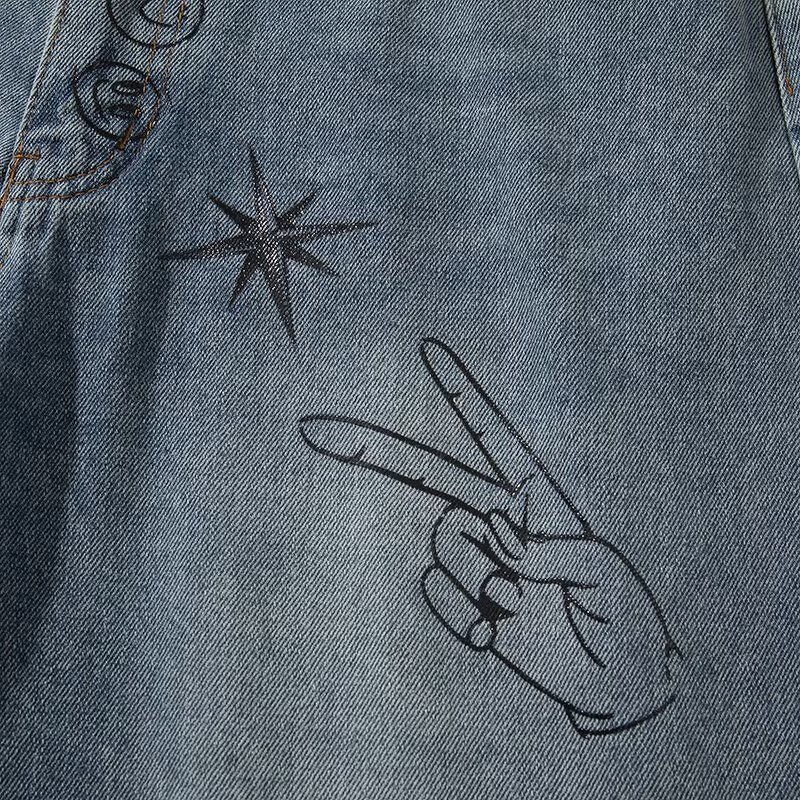 Men's Denim Jeans Manufacturer - New Custom Design Embossed Vintage Mid Wash Straight Soft Casual Pants