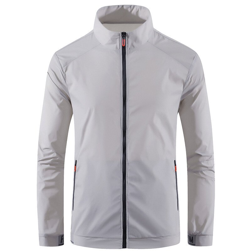 Men's Sun Protective Coat Manufacturer - Ice Silk Thin Breathable Casual Loose Collar Outdoor Fishing Jacket