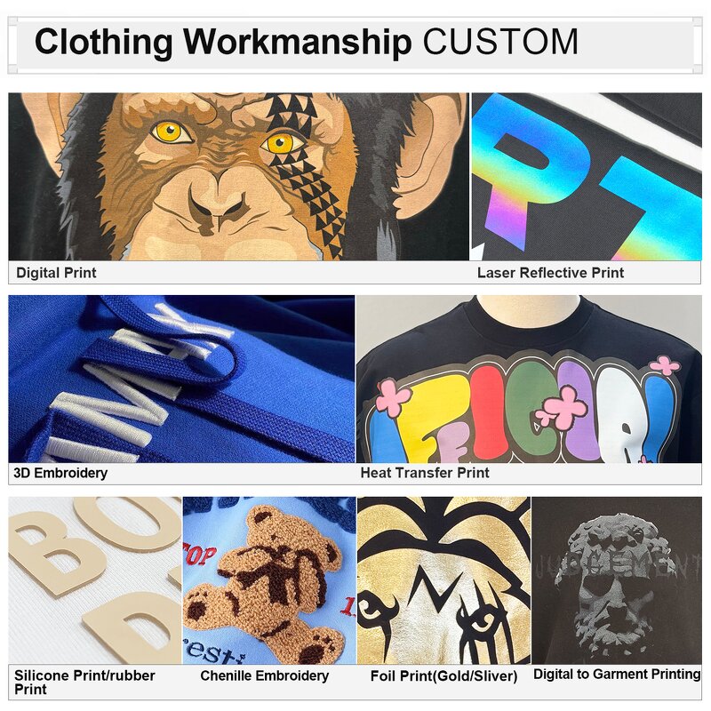 Men's Pullover Hoodie Manufacturer - Wholesale 350 Grams High Quality Fleece Cotton Oversized Digital Print Hoodie