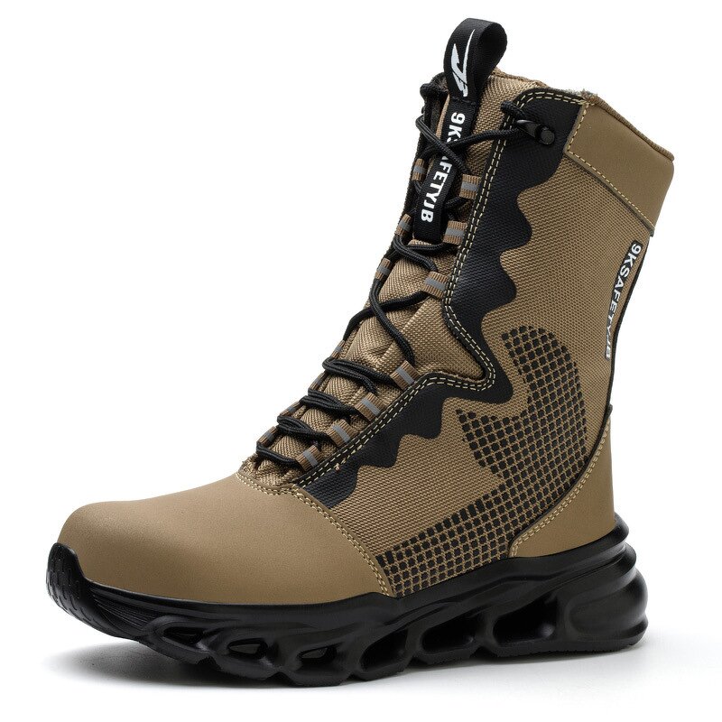 Industrial Safety Boots Manufacturer - Hot Sale Waterproof High-top Steel Toe Dust-proof Construction Shoes