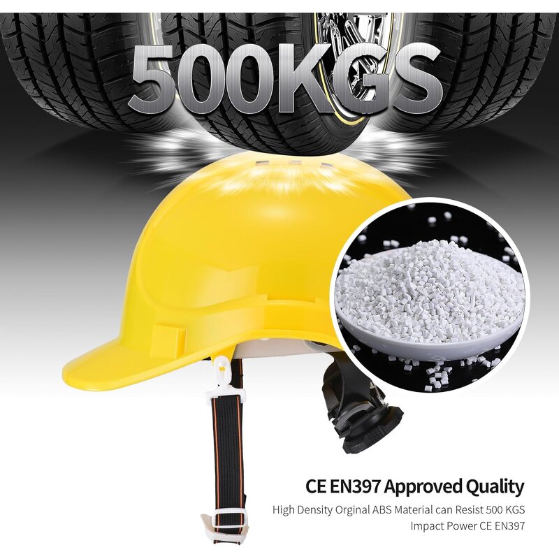 ABS Hard Hat Manufacturer - Unisex EN397 Certified HDPE Head Protection for Construction Industry