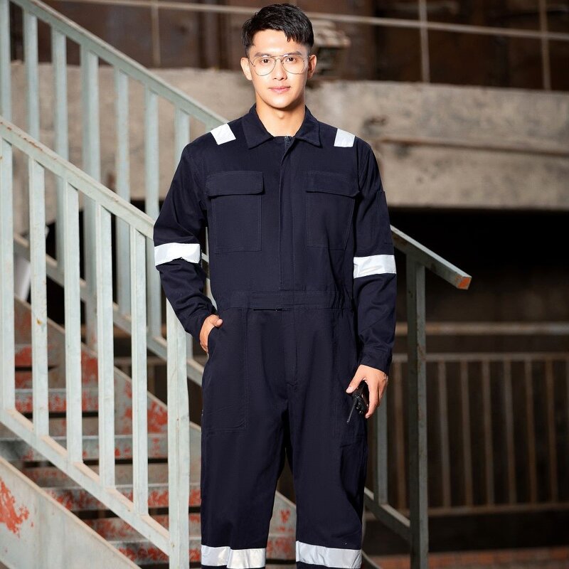 Safety Coverall Manufacturer - 190GSM 100% Cotton High Visibility Reflective Overalls