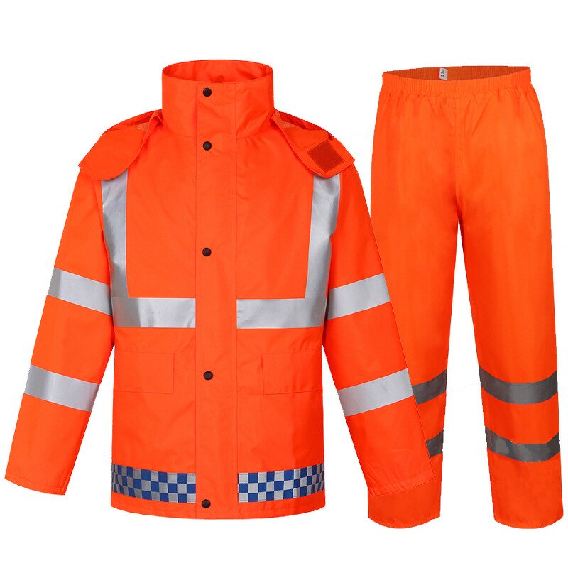 Reflective Raincoat Manufacturer - High Visibility Traffic Patrol Waterproof Workwear Uniform