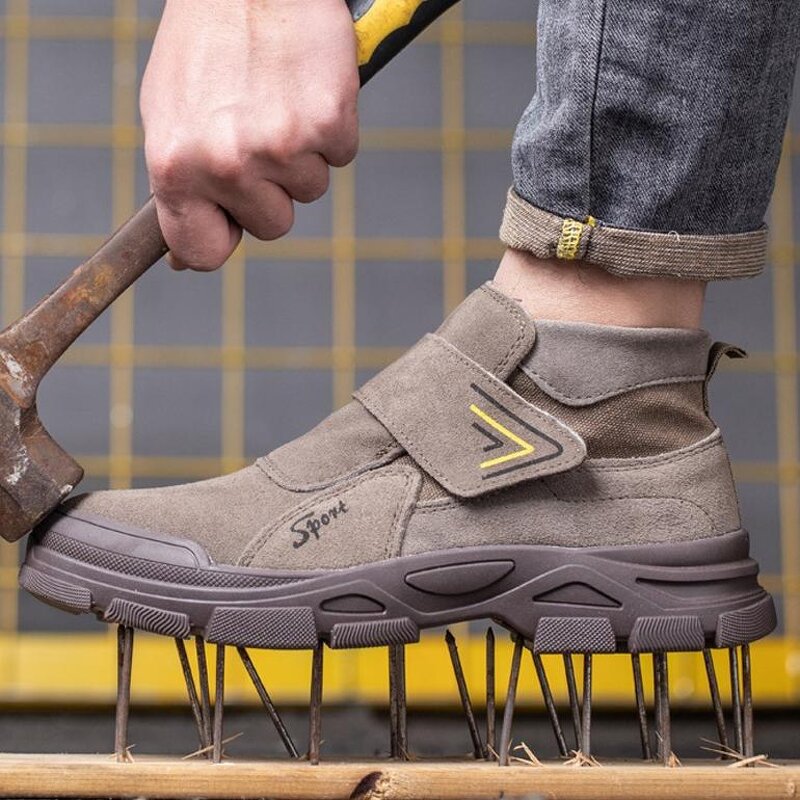 Welding Safety Boots Manufacturer - New Labor Insurance Anti-smashing Stab-proof Cowhide High Temp Shoes