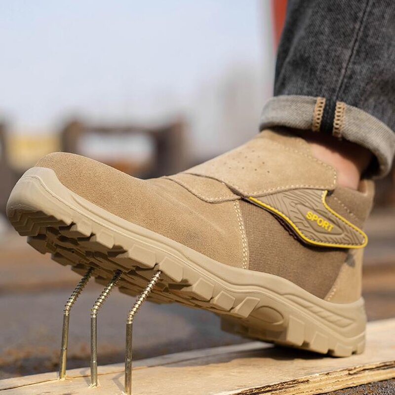 Steel Toe Safety Shoes Manufacturer - Light Weight Leather Work Shoes for Men Workers Boots