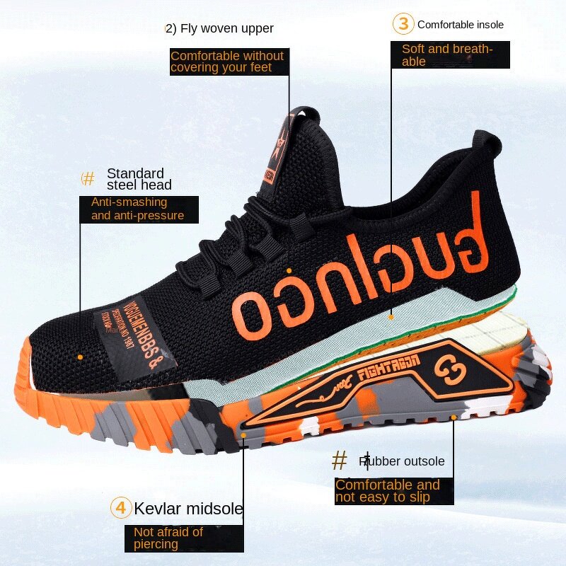 Safety Work Shoes Manufacturer - Summer Smash-Resistant Puncture-Protection Steel Toe for Men Women