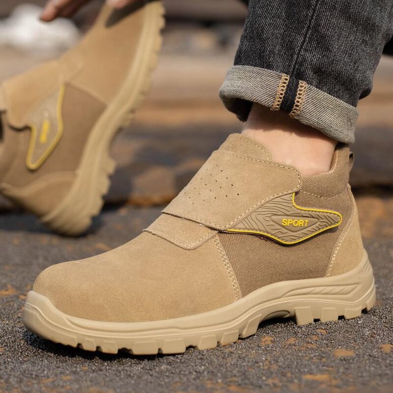 Steel Toe Safety Shoes Manufacturer - Light Weight Leather Work Shoes for Men Workers Boots