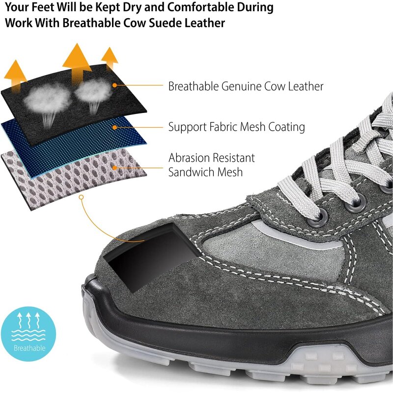 Industrial Safety Shoes Manufacturer - Durable Anti Puncture Breathable Light Weight Rubber Work Shoes