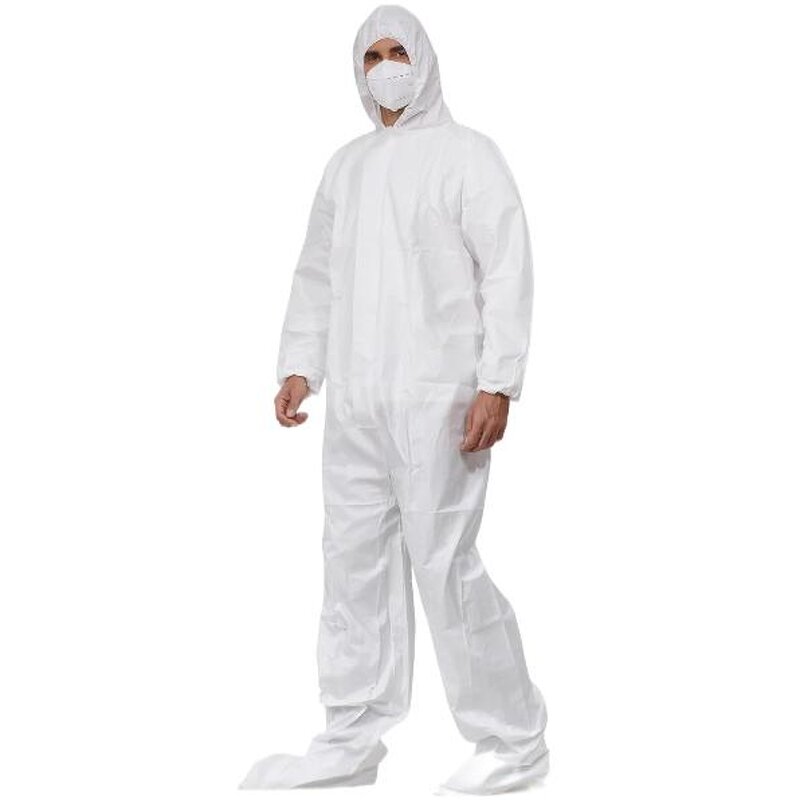 Disposable Coverall Manufacturer - Customized White PP/SF/SMS Microporous Work Wear Suit